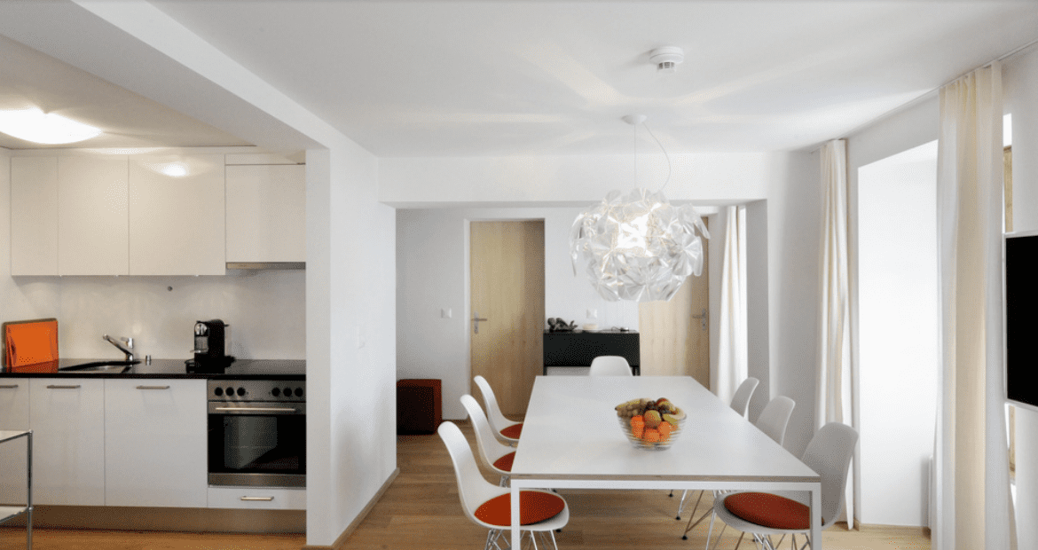 coworking area and shared kitchen